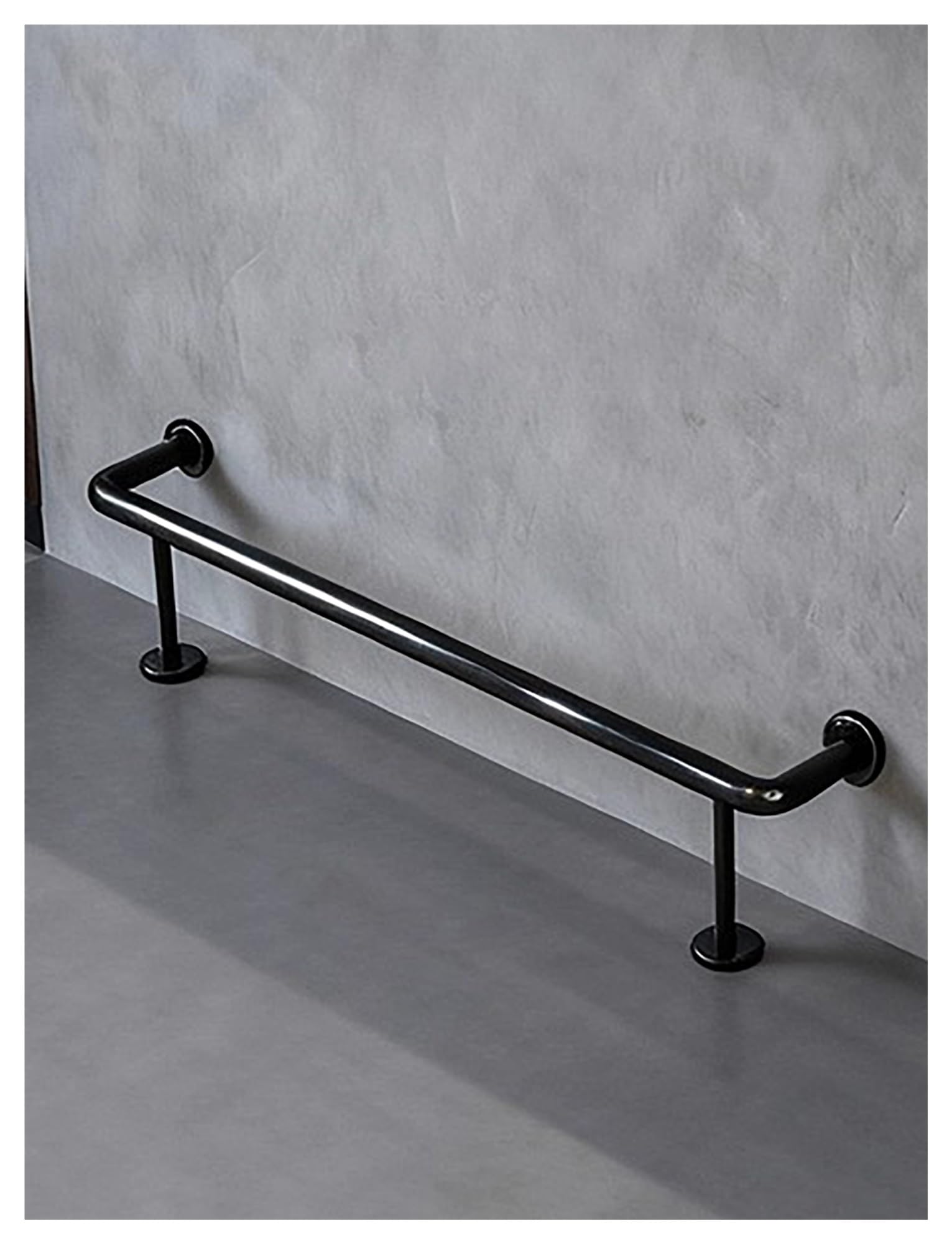 Repose-Pieds en Acier Inoxydable brossé Finition Noir Mat Premium