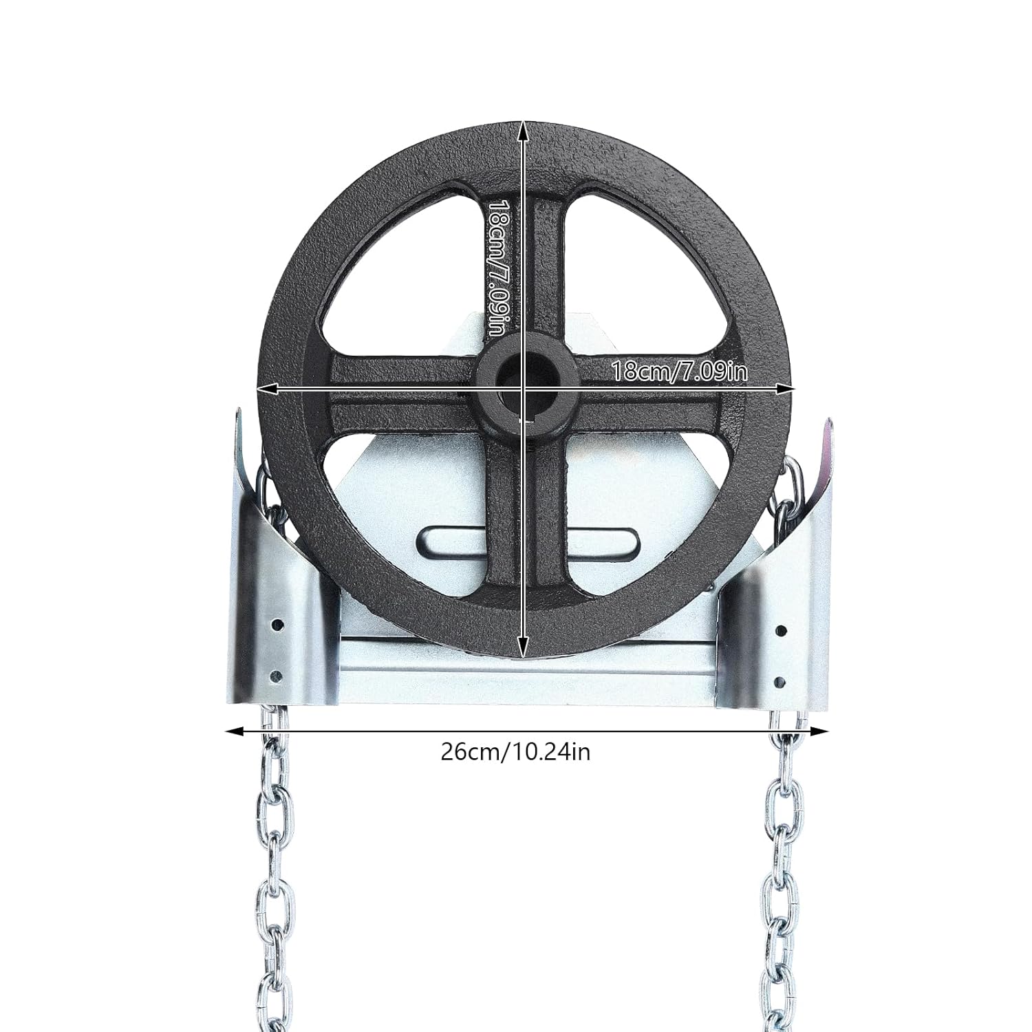 Garage Door Jackshaft Chain Hoist, 1:1 Reduced Drive, 331LBS Capacity, 4000 Direct Drive Roll Up Garage Door Openers for Warehouses, Roller Shutters