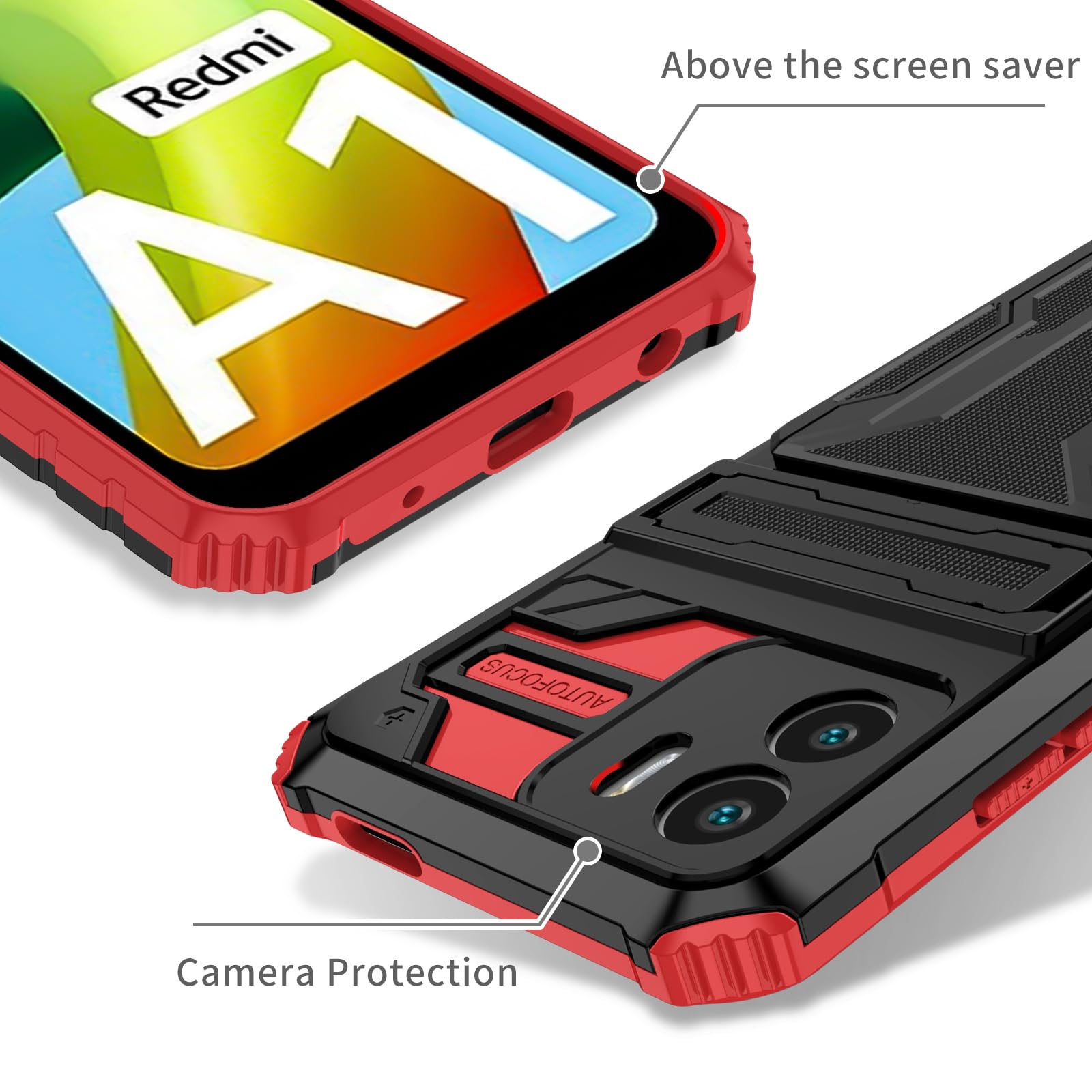 Xiaomi Redmi A1/A2 Custodia trasparente con protezione schermo