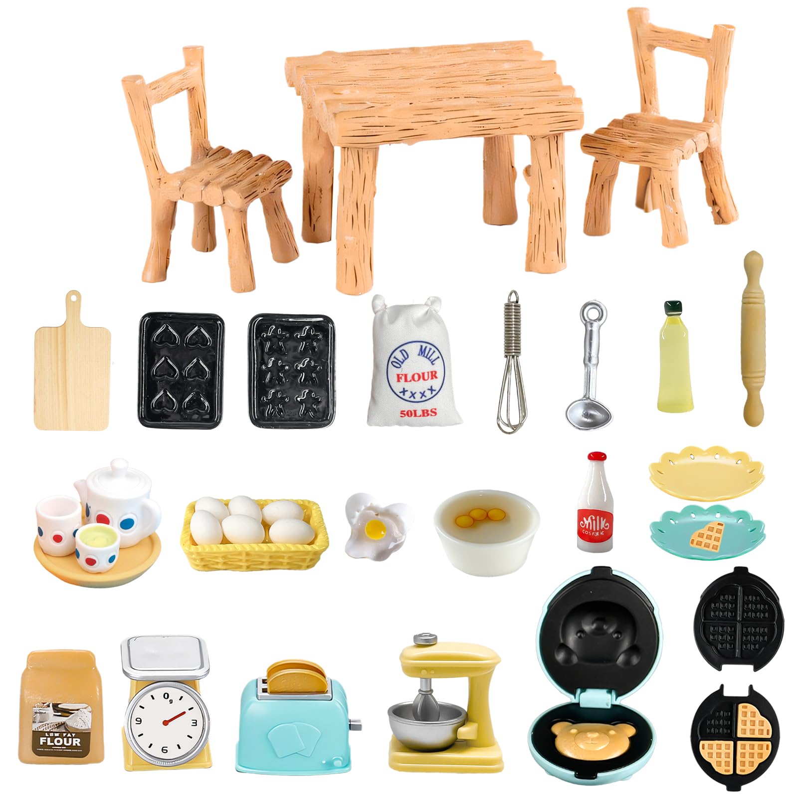 Set Scacchi In Miniatura 1:12 Con Servizio Caffè - Accessori Per Casa Delle Bambole, Regalo Natalizio Gnomo, Arredamento In Lega