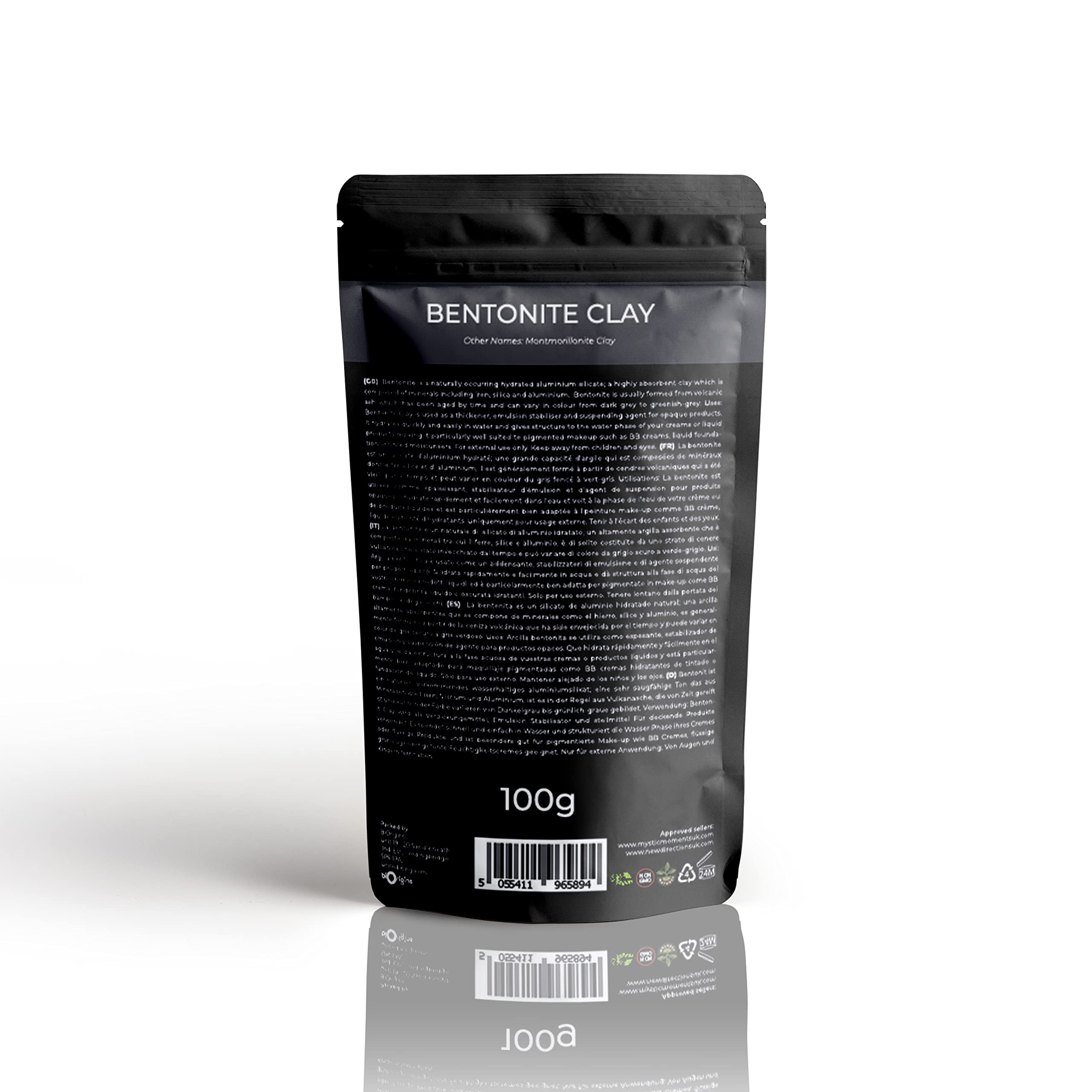 Mystic Moments | Bentonite Natural Clay 100g - Pure & Natural Vegan GMO Free