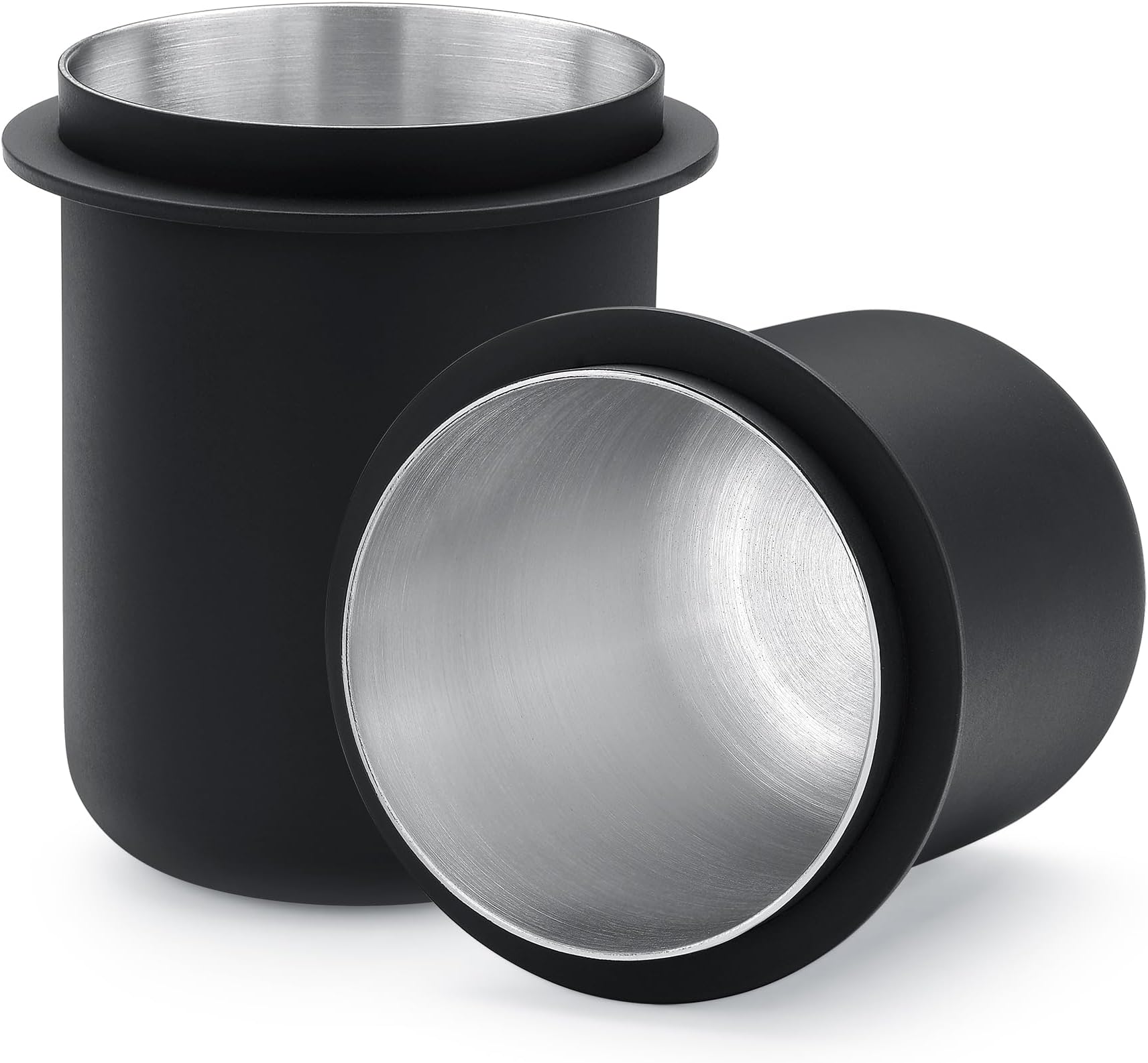 Normcore 58mm Dosing Cup - Espresso Coffee Dosing Cup Compatible with 58mm Portafilter - Non-stick coating Black - 304 Stainless Steel - Espresso Machine Accessory - Tall Version