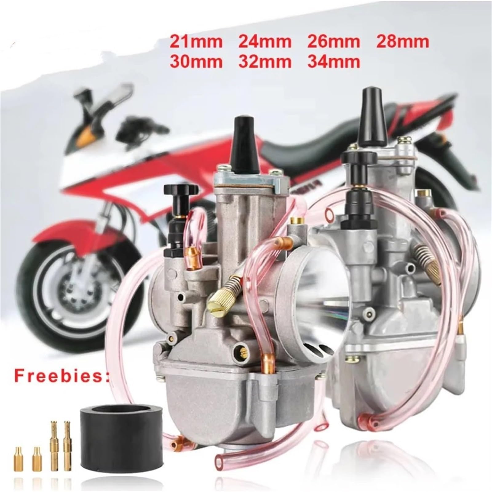 Gaźniki motocyklowe Pasuje do Yamahy, pasuje do Mikuni Koso, pasuje do ATV, Quad UTV, silnik wyścigowy PWK 21 24 26 28 30 32 34 2T 4T z dyszą pneumatyczną Gaźnik motocyklowy(PWK-21)
