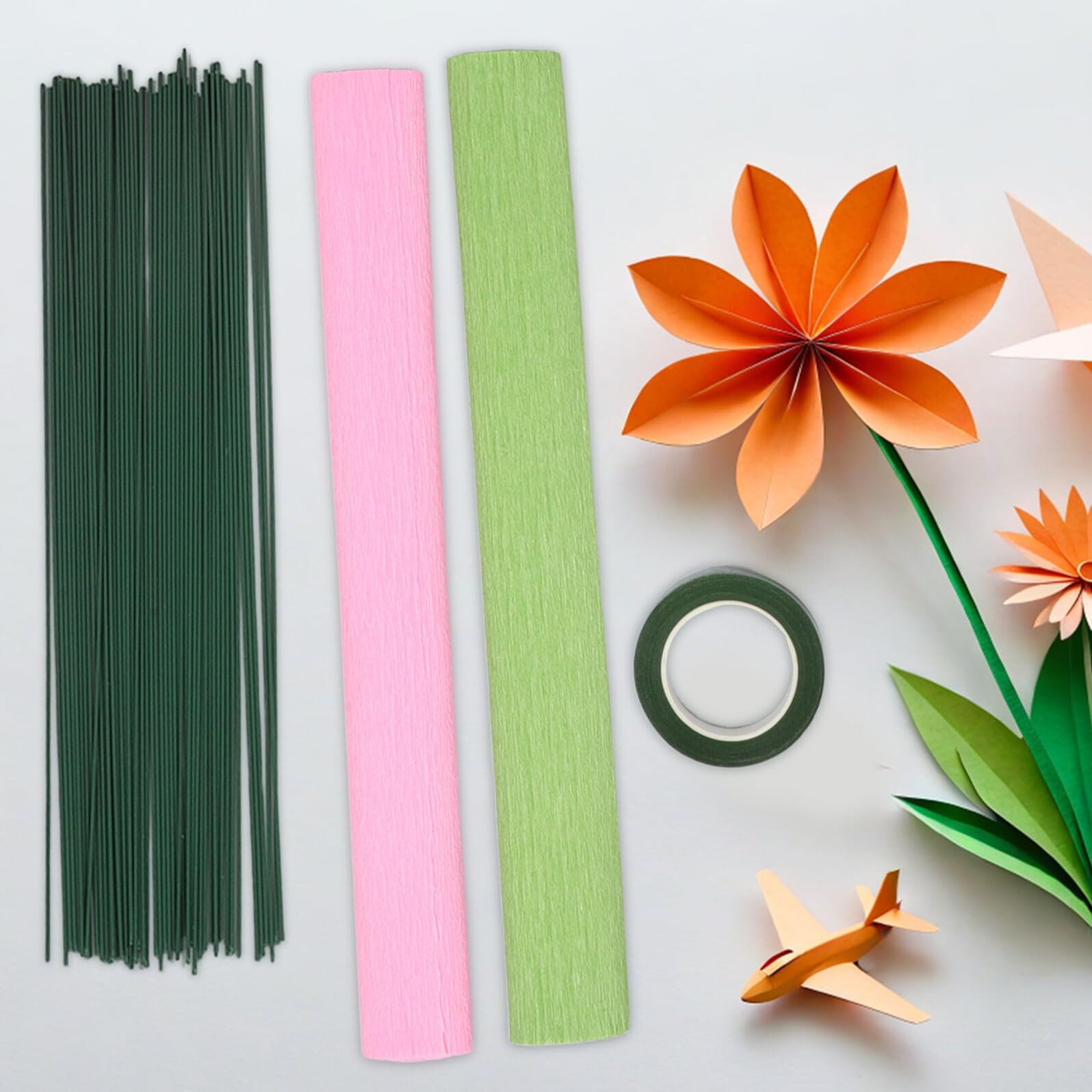SHINEOFI Carta Crespa Kit di Carta da Regalo Floreale per Bouquet di Fiori Materiale per Artigianato Floreale Adatto per Matrimoni Feste di Compleanno e Decorazioni
