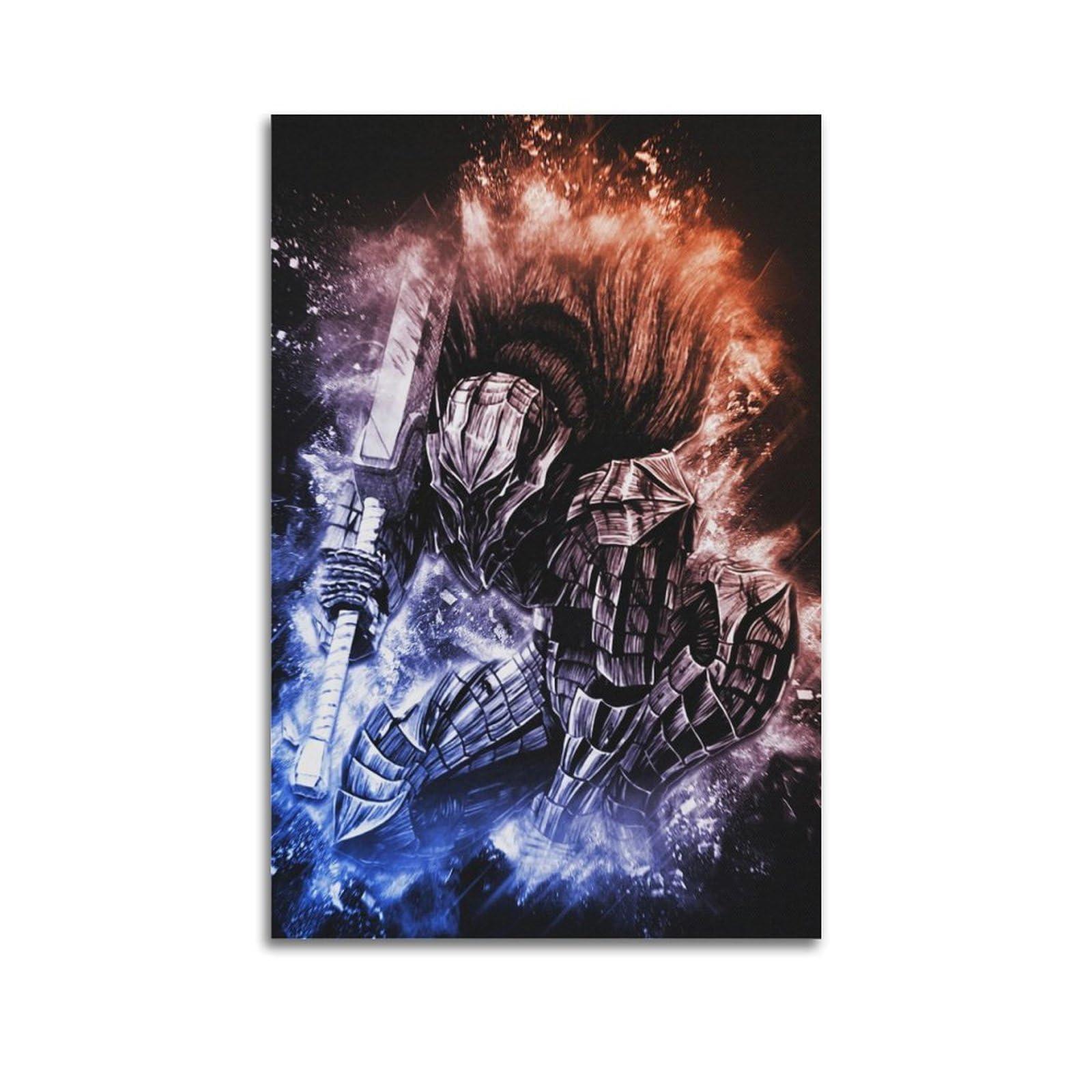 SUDANGDIANZI Anime Poster Berserk Canvas Poster And Wall Art Modern Family Bedroom Gym Office Decor Gift 24x36inch(60x90cm) Unframe-style