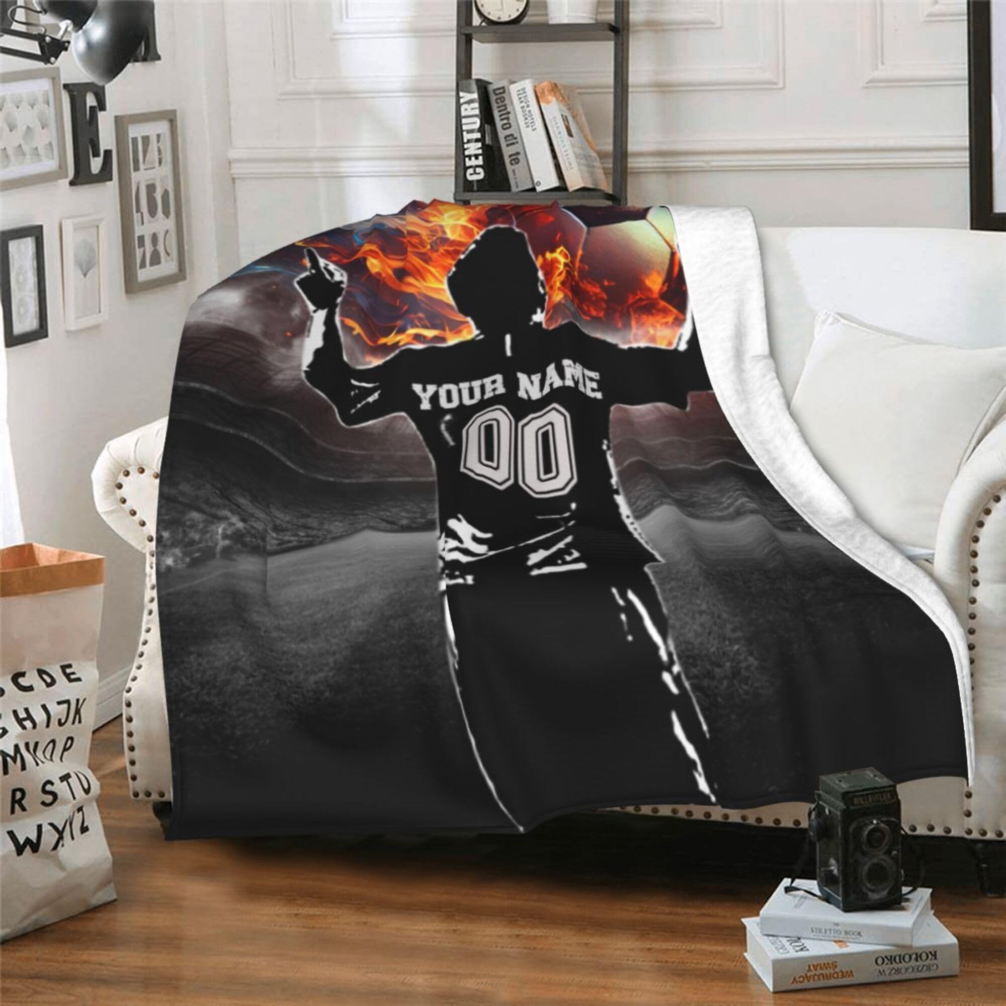 CaomeiWu Custom Soccer Blanket, 60