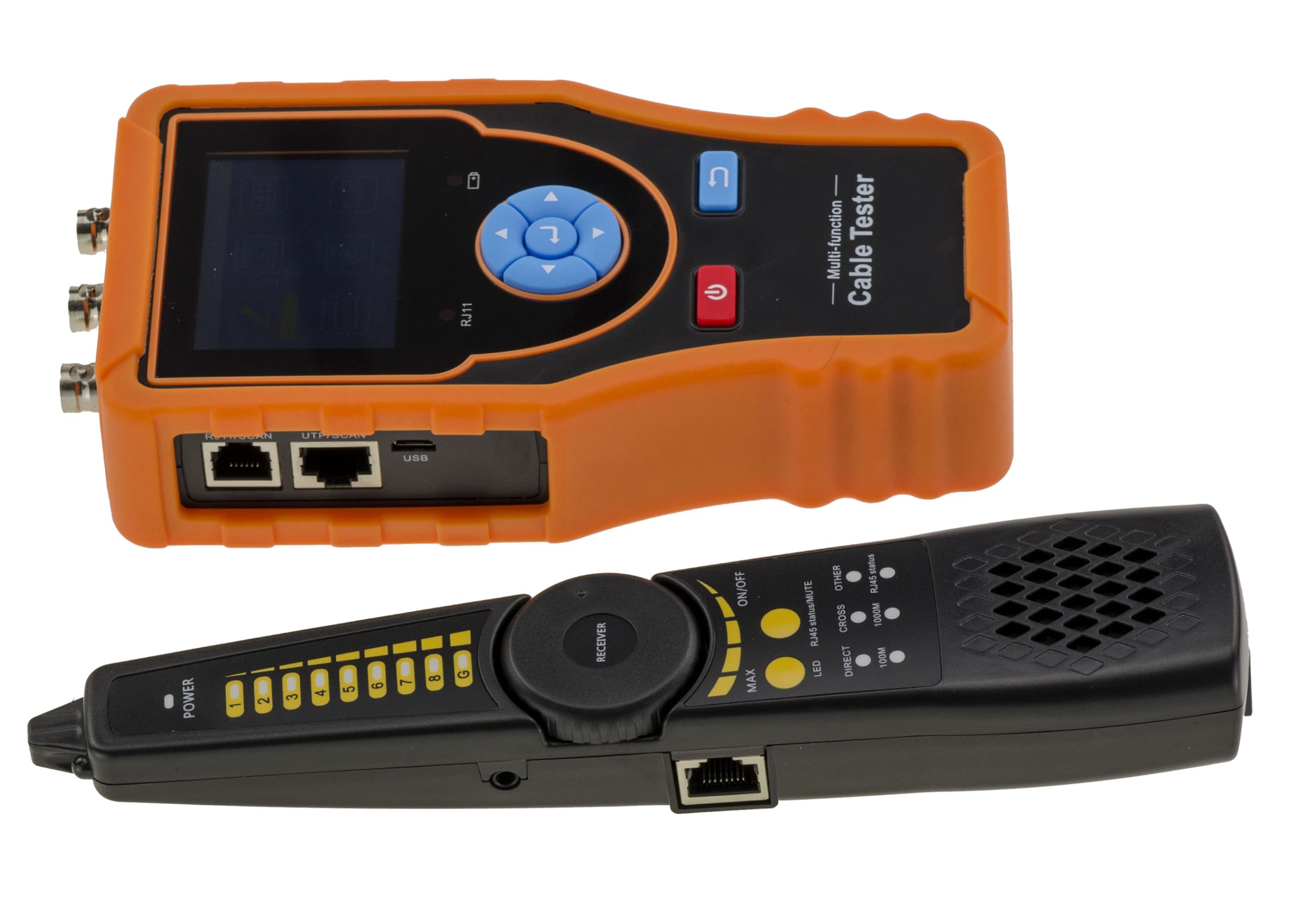 KALEA-INFORMATIQUE TDR-Tester für RJ45- und BNC-Netzwerkkabel: Kartierung, Durchgängigkeit, Länge, PING, Ortung, Aktivitätssimulator