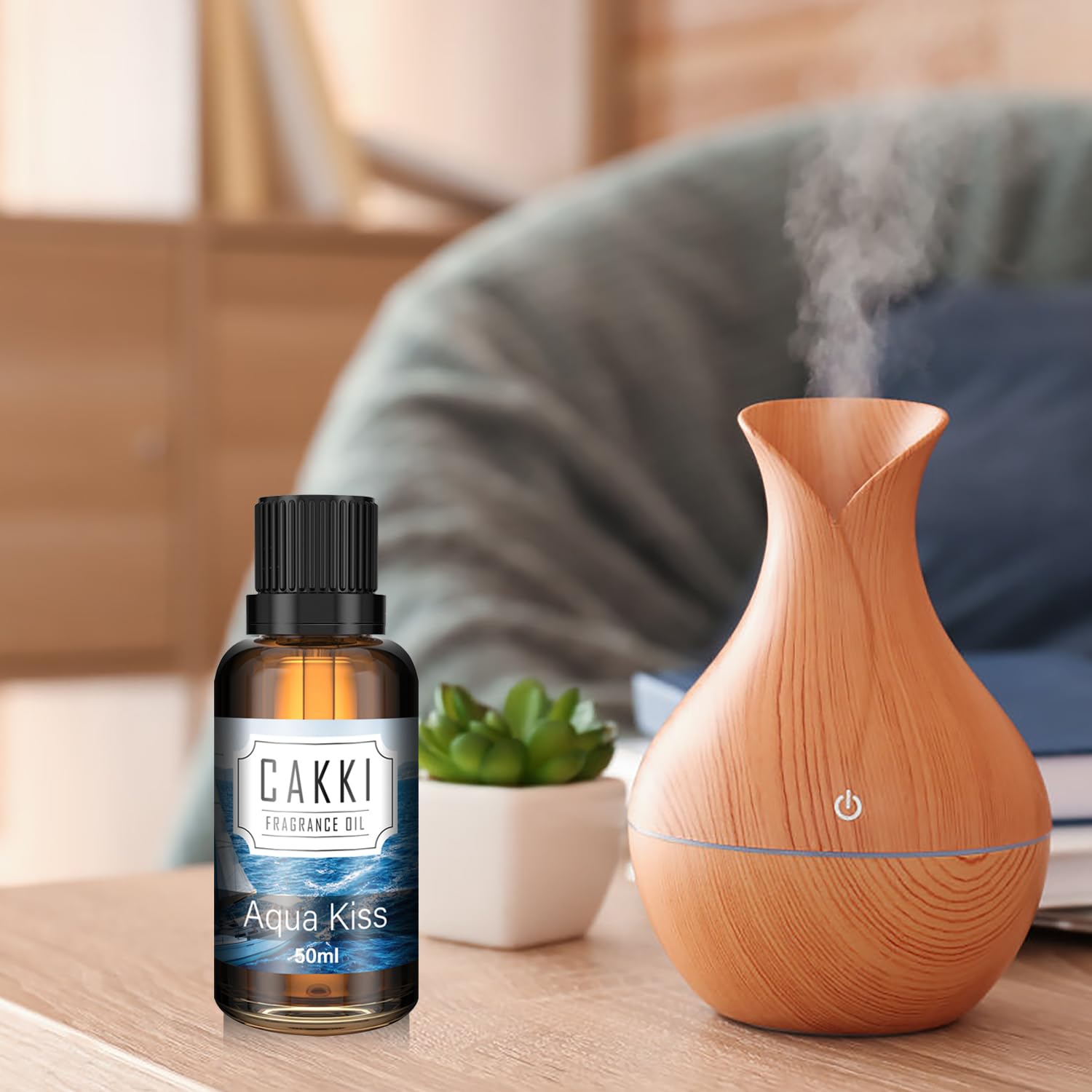 Essential oils for Diffusers for Home, Scent-Aqua Kiss, Single Large Size 50ml, Cakki Fragrance oils, for Candle Making, for Soap Making, Diffuser Oil Scents(case of 90)