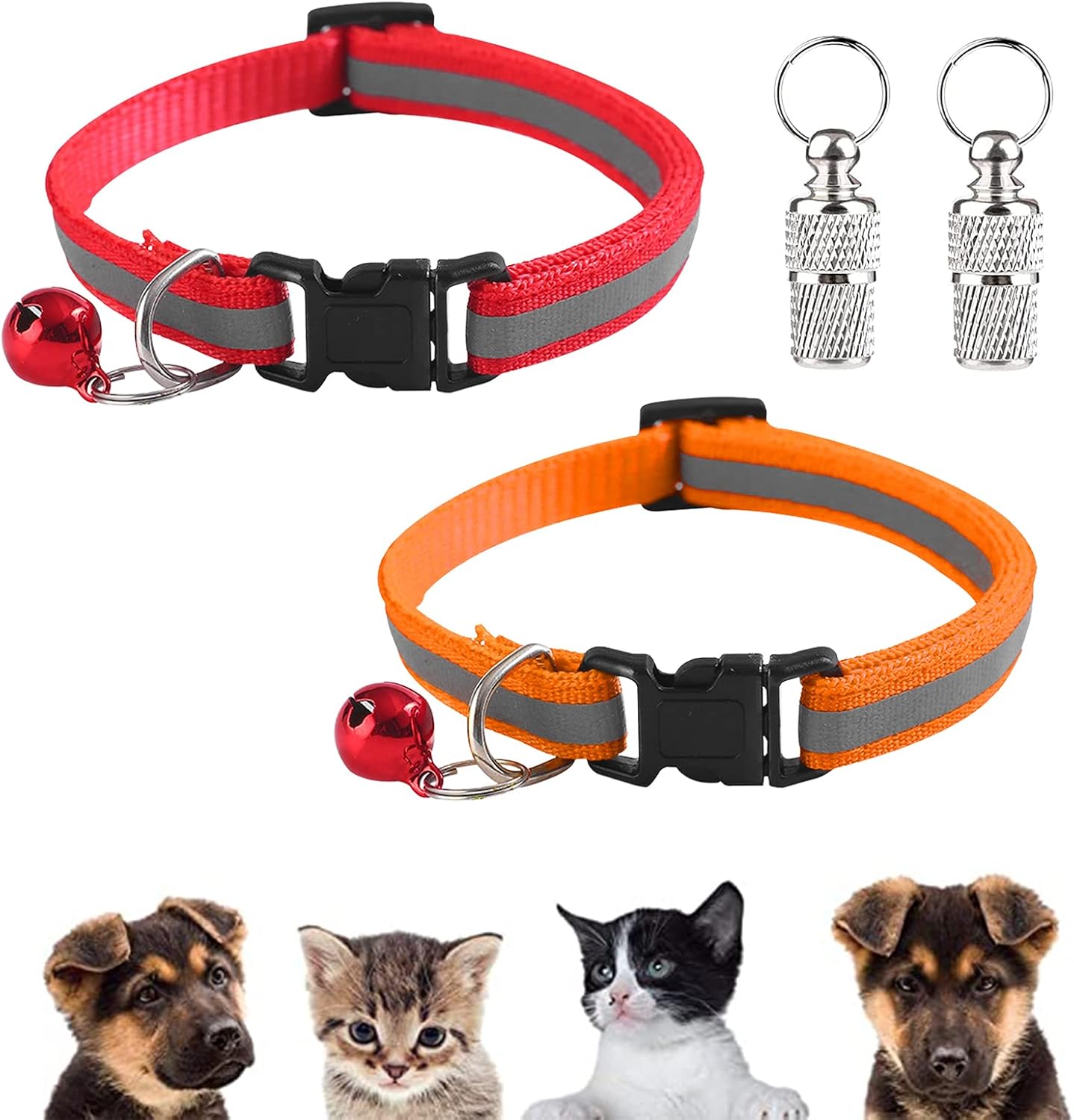 Reflective Cat Collar with Bell,Cat Collars Quick Release,Reflective