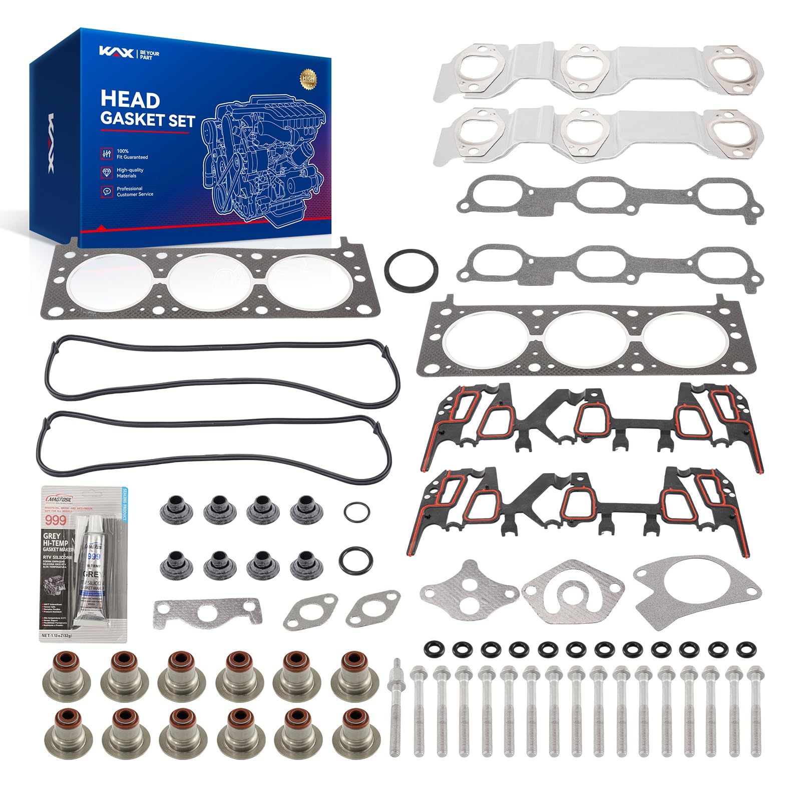 KAX Head Gasket Kit for Chevy Lumina 1995-1999 3.1L, Malibu 1997-1999 3.1L