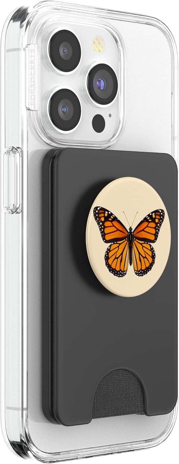 PopSockets Phone Grip - Butterfly PopSocket - Monarch PopSockets PopWallet for MagSafe
