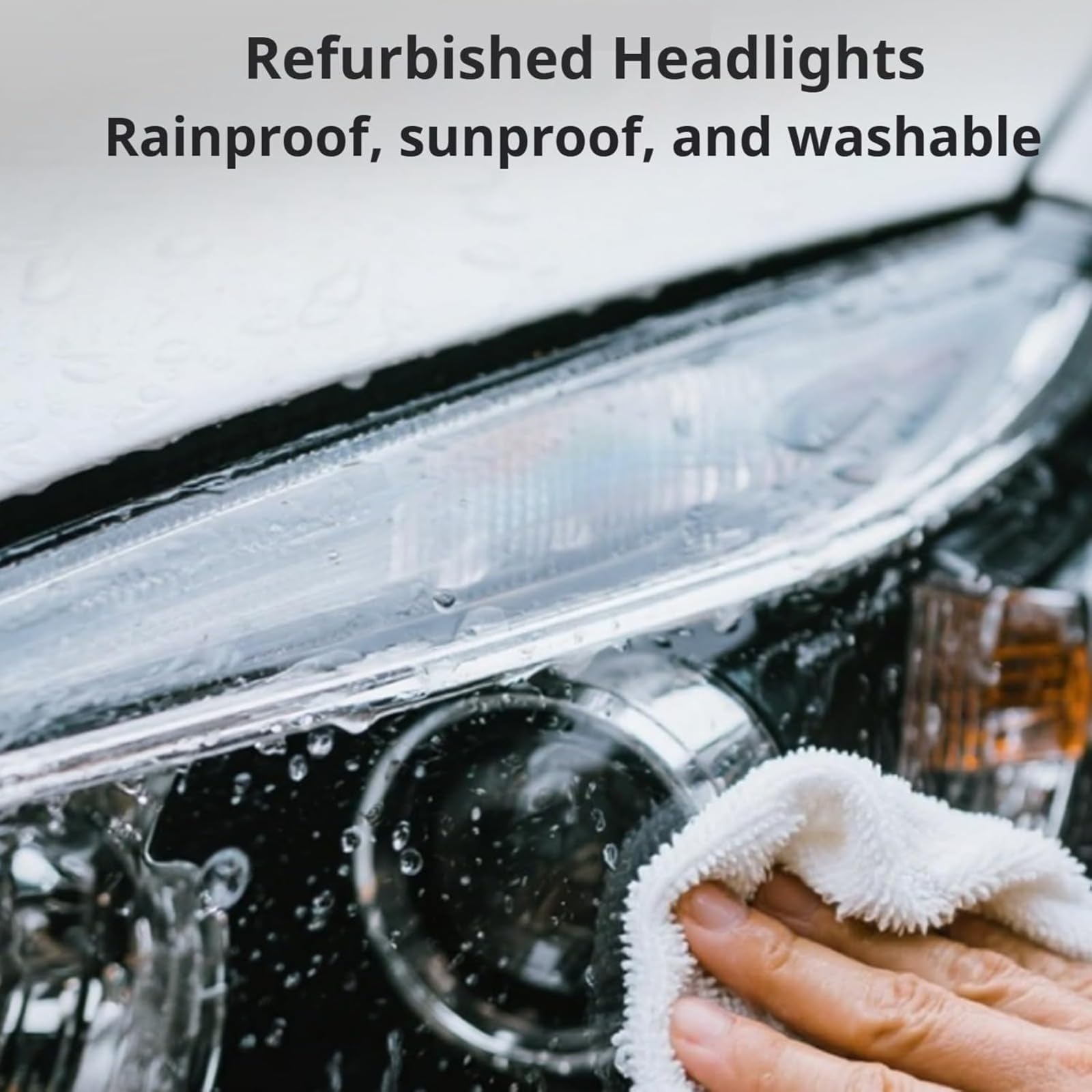 Générique Car Headlight Renovator Spray, Car Headlight Polish Kit, Opaque Car Headlight Cleaner for Yellowing, Blurring and Scratches and Scratches