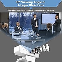 Vista 3 de Certificada para Zoom, NexiGo N940P (Gen 2) Cámara web con zoom 2K y control remoto Sensor Sony Starvis Zoom 3X de acercar y alejar Micrófono