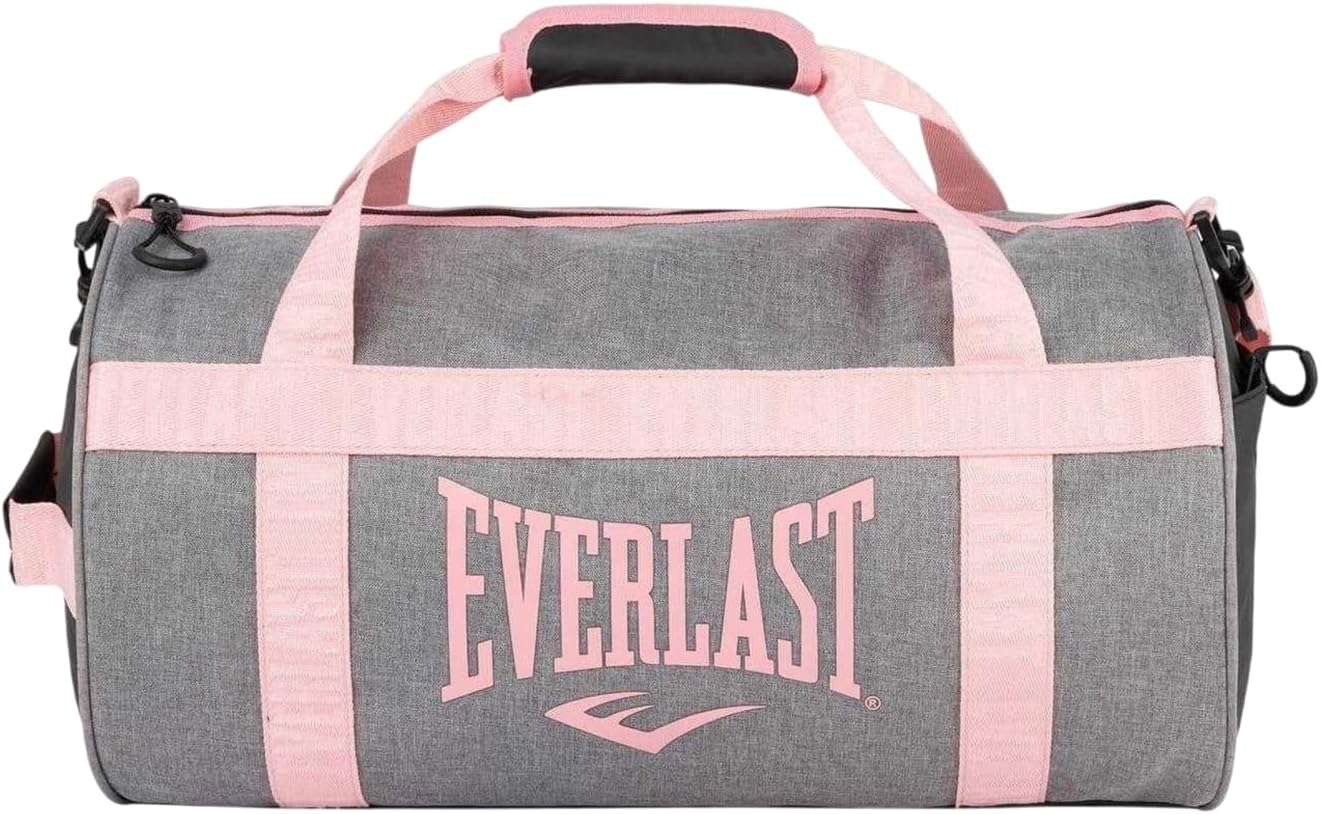 Unisex Barrel Bag Grey/Coral One Size