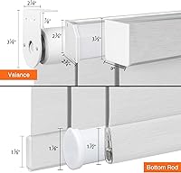 Vista 4 de Persianas opacas motorizadas de ancho personalizado (21-112 pulgadas) con cenefa Bluetooth APPControl compatible con Alexa, Google, Siri