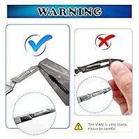 Vista 3 de 80 PCS Cuchillas de Bisturí #10#11#15#23 Bisturíes Quirúrgicos con 4 PCS Mango y Caja de Almacenamiento, Cuchillas de Acero de Alto Carbono