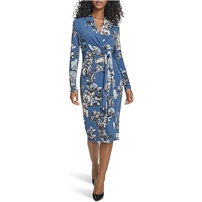 Платье Calvin Klein Ong Sleeve Floral Jersey Aline