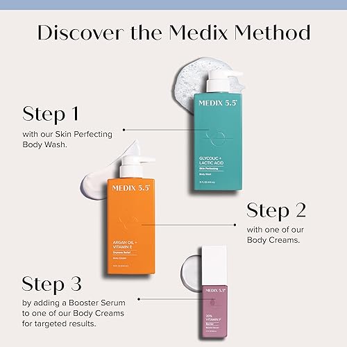 Miniatura 5 de Medix 55 - Crema facial de aceite de argán  Loción humectante corporal coro 24 ct La crema corporal reafirmante reduce el aspecto de