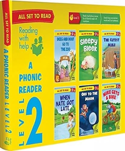 All set to Read- A Phonic Reader- Level 2- PHONICS READERS- 6 books in a Box: Box set