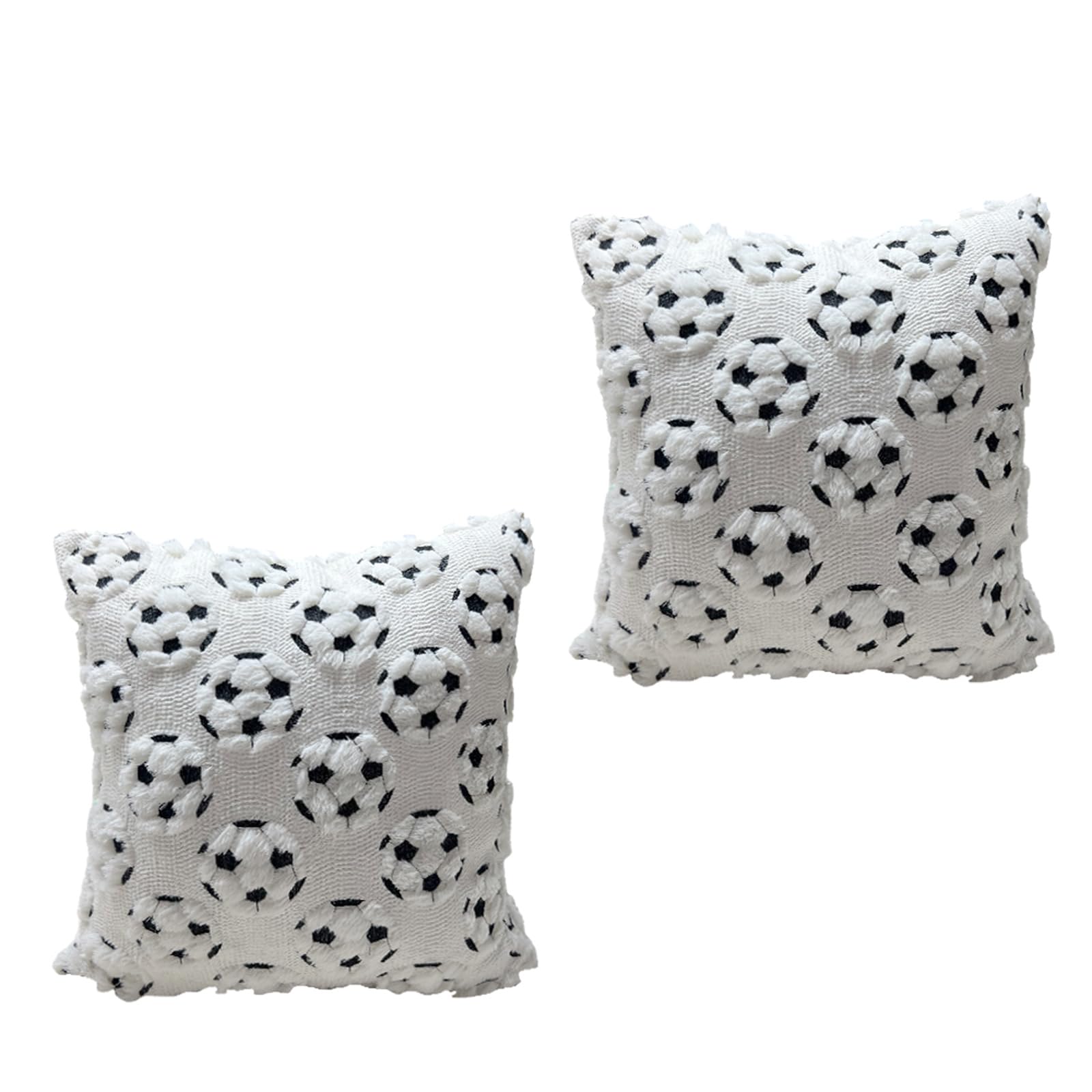 Shntig Customizable Soccer Design Throw Pillow Cover Machine Washable and Fade Resistant for Fan Gifts Quilted Football Pillow Cover
