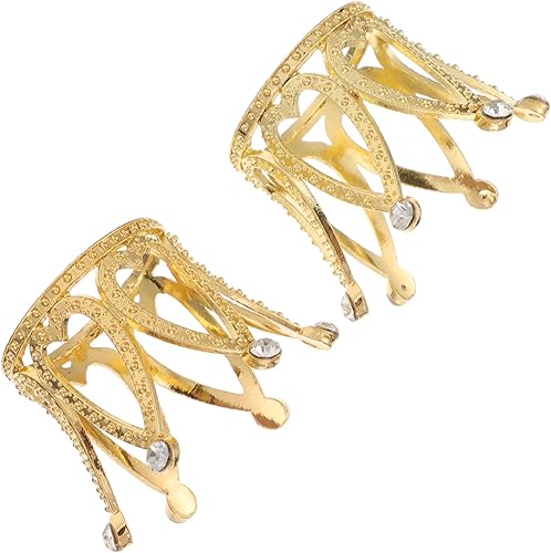 BESPORTBLE Soporte de exhibición de bola de cristal transparente, 2 unidades, con forma de corona, diamantes de imitación, soporte para huevos de