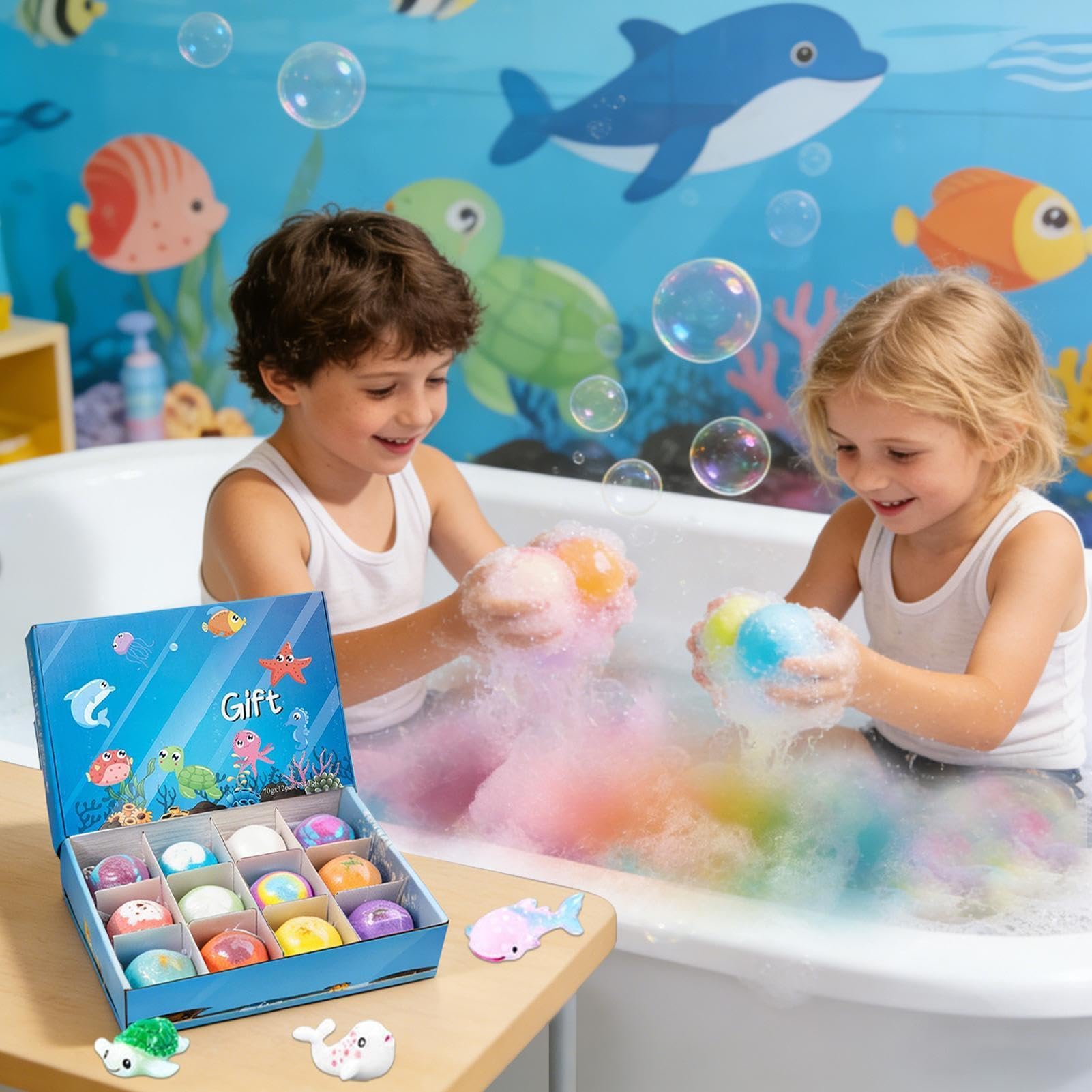 Bombe da bagno gassate, ammollo profumato, 50 g, ricco di bolle, gadget per interni, soluzione rilassante per il di gioco per bambini, asilo, scuola, appartamento, va
