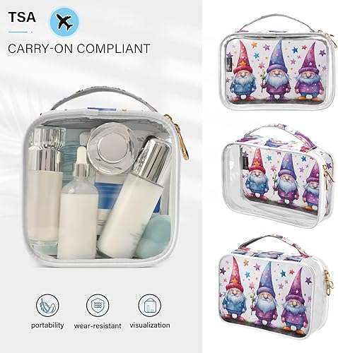 Miniatura 5 de Christmas Gnomes Clear Toiletry Bag for Traveling,2 Pack Makeup Cosmetic Bag with Zipper,Travel Bag for Toiletries,Travel Essentials 21214655