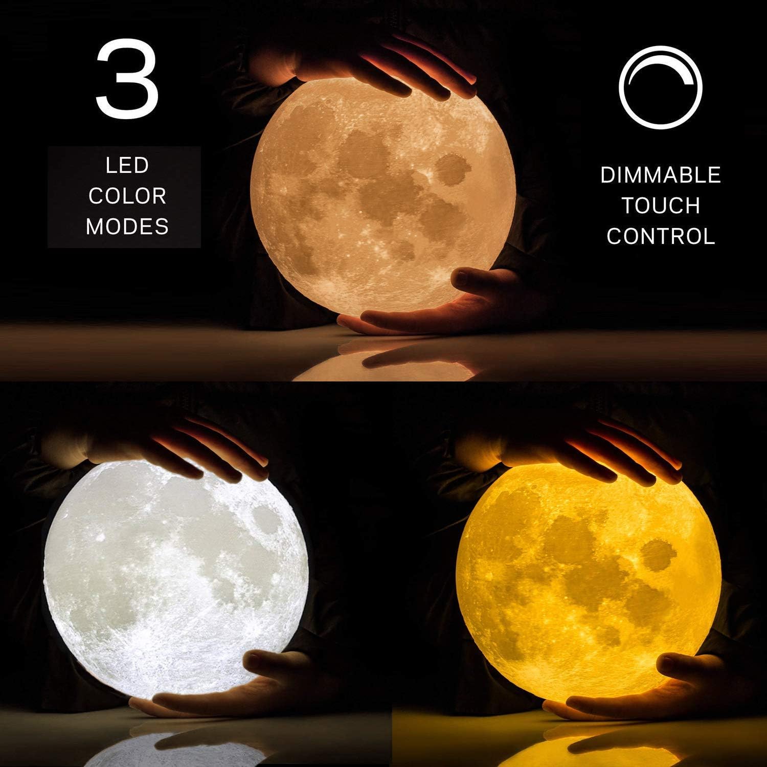 Moon Lamp with Picture Engraved 16 LED Colors 5.9 inch (Transportation Time 25 Days)