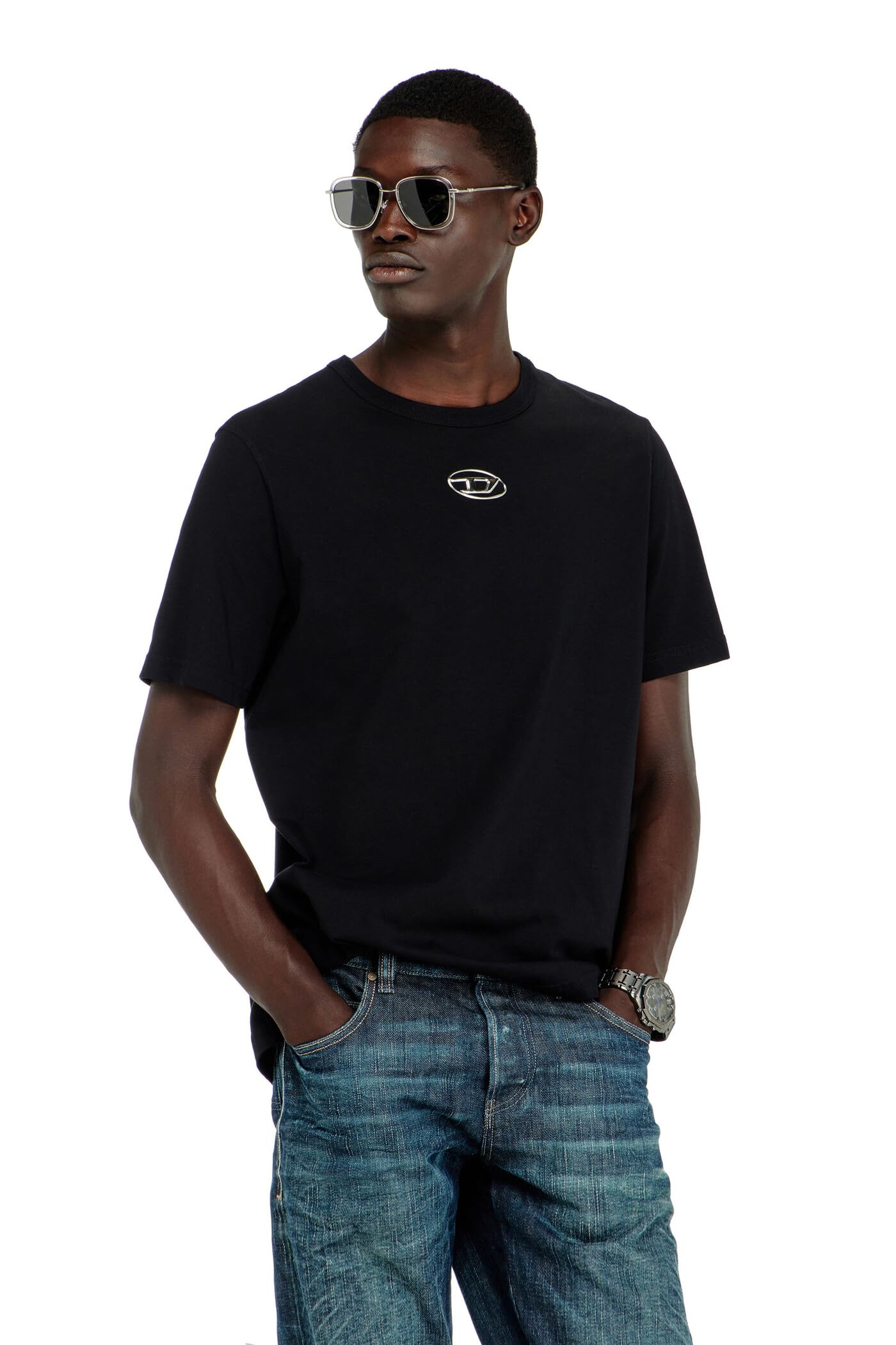 [ディーゼル] メンズ Tシャツ ロゴ オーバルD A178800CLBR S ブラック 9XX