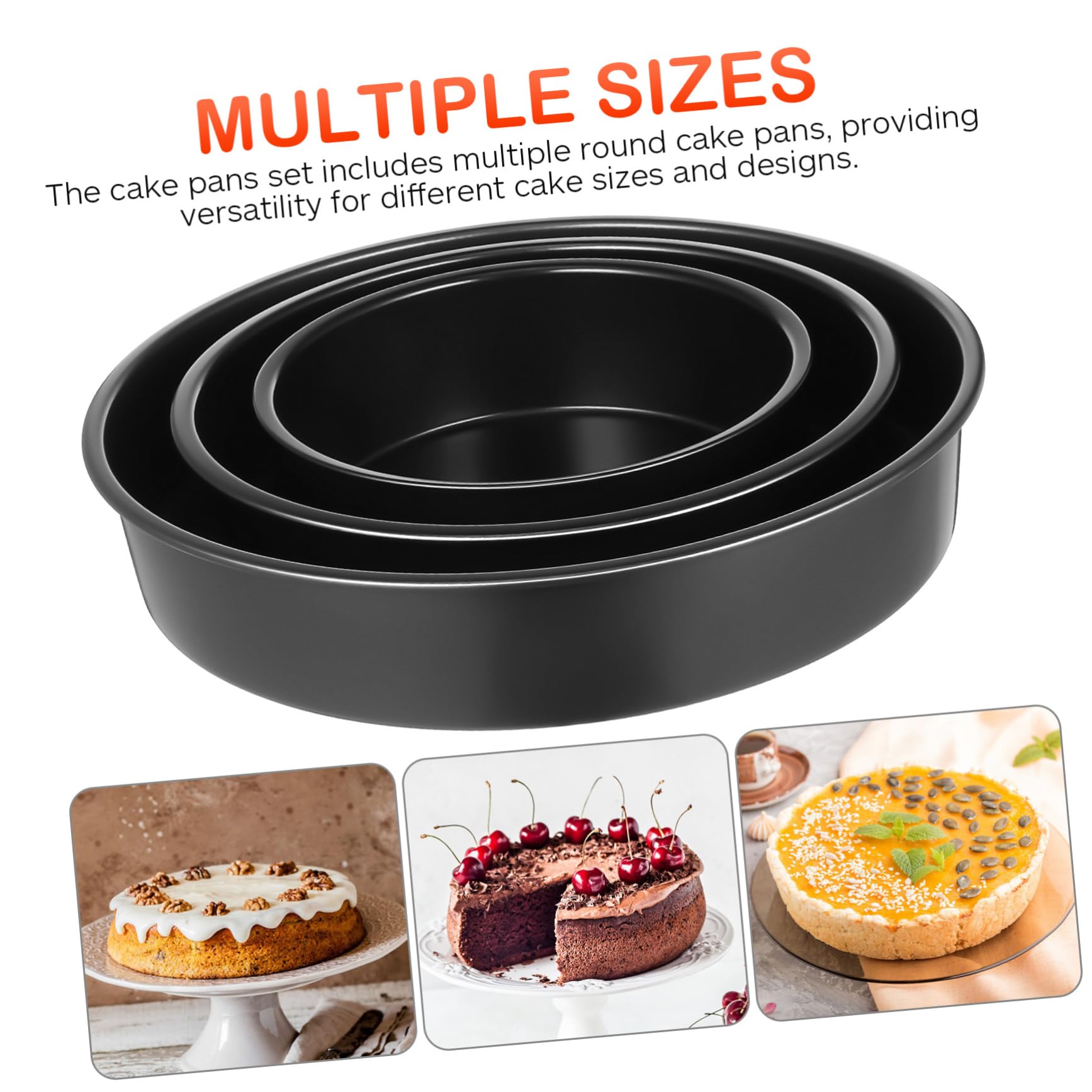 3pièces Lot De Moules à Gâteaux Ronds Antiadhésifs Pour Cuisson Avec Papier Sulfurisé Fournitures De Pâtisserie Pour Gâteaux