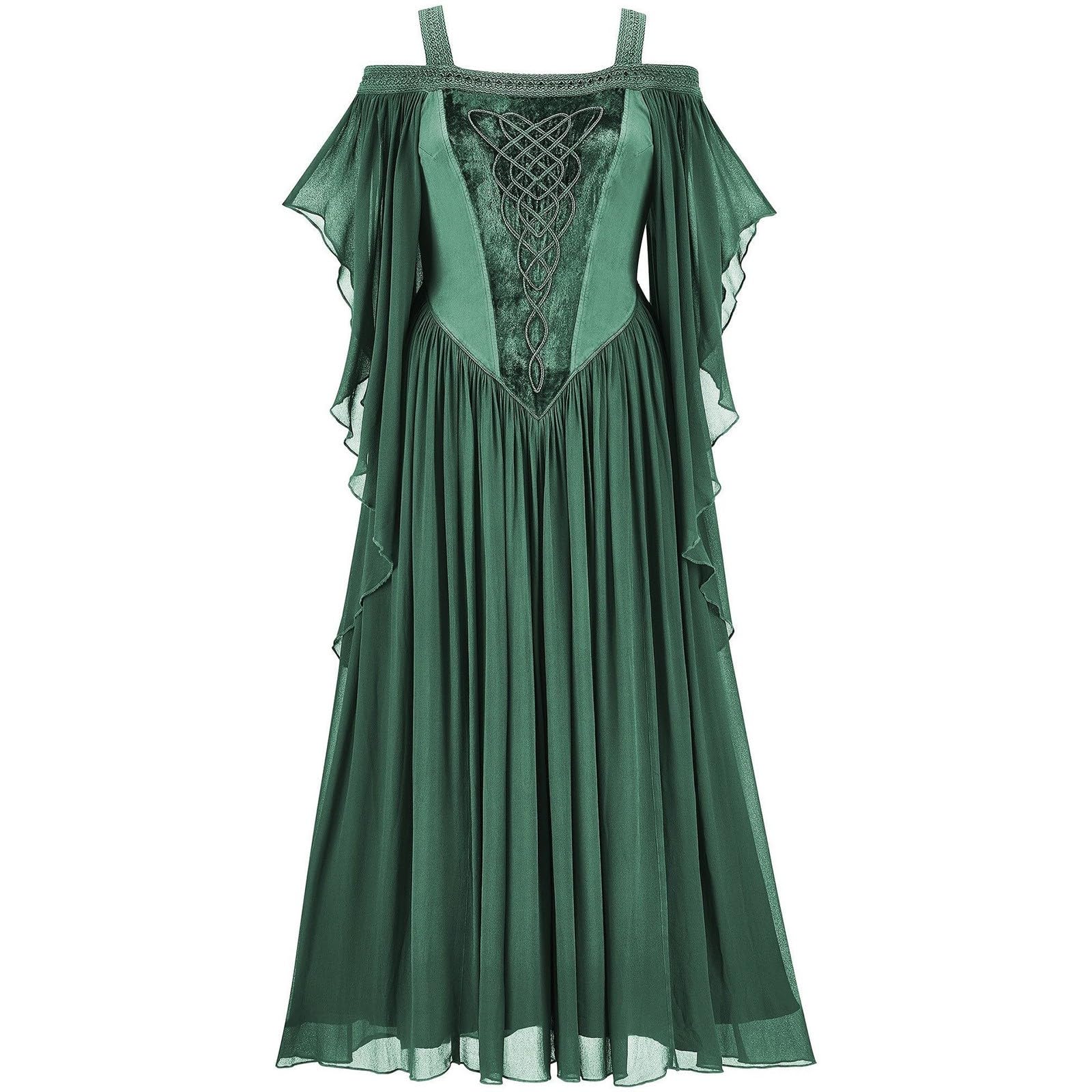 Générique Robes Gothiques Femmes rétro Hiver imprimé Floral Automne Robe élégante pour Tenue Cosplay