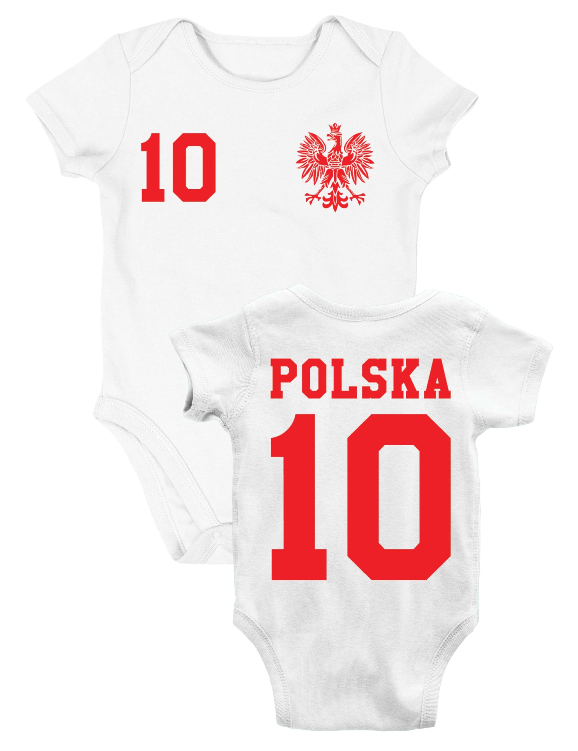 Kinder Baby Strampler Shirt Polen Wunschname + Nummer