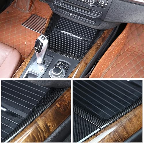 Miniatura 8 de CHEYA ABS plástico coche consola central portavasos marco adhesivo ajuste para BMW X5 E70 X6 E71 2008-2013 Auto Accesorios (plata)