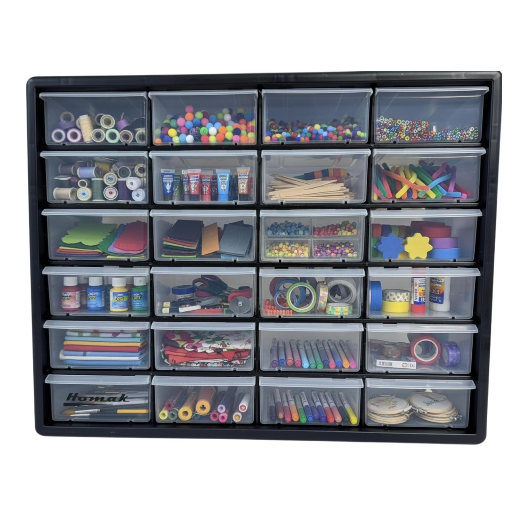 Homak ha01012001 12-drawer partes organizador, HA01024152