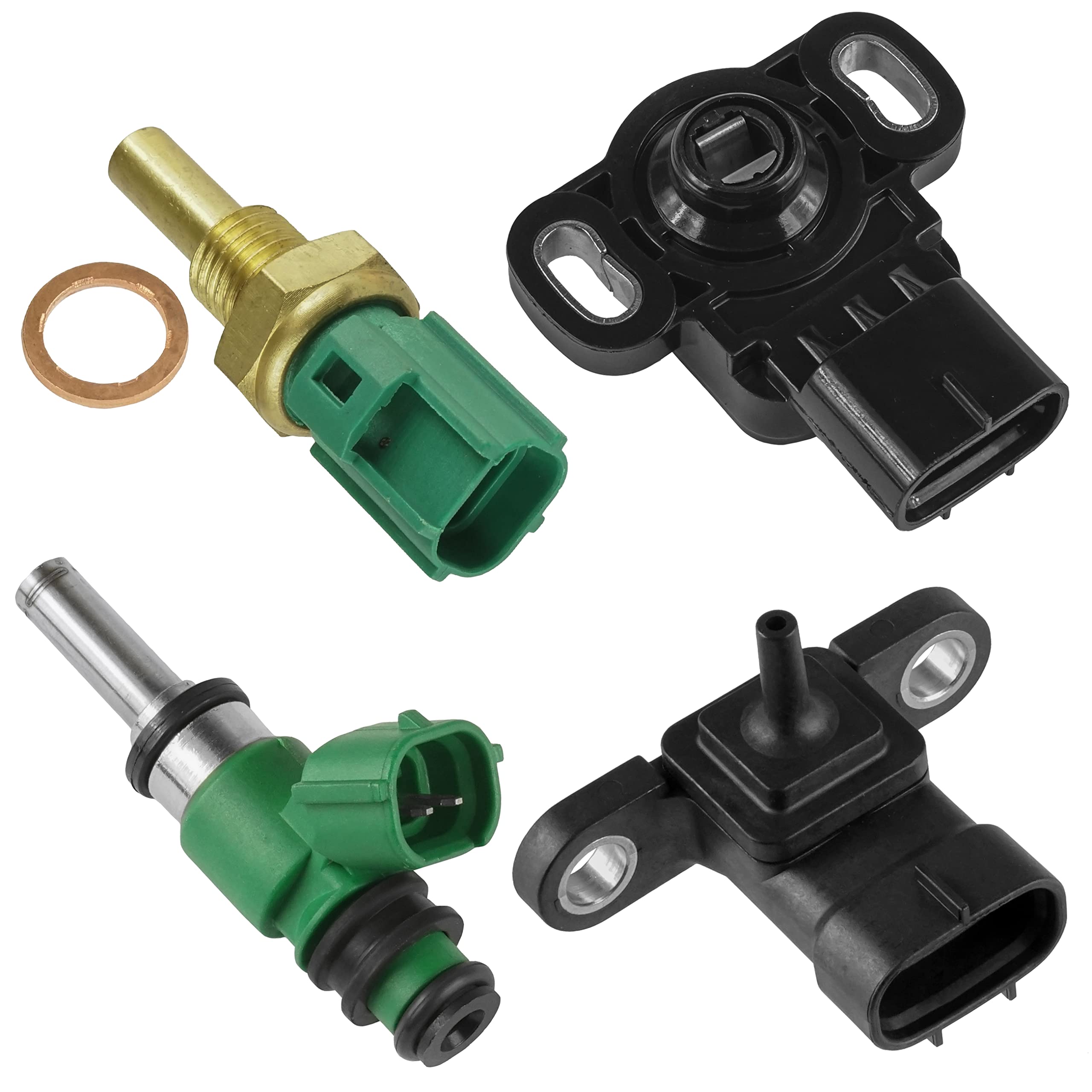 Caltric 3B4-13761-00-00 Fuel Injector with Throttle Thermo Pressure Sensors compatible with Yamaha Grizzly 550 2009-2014