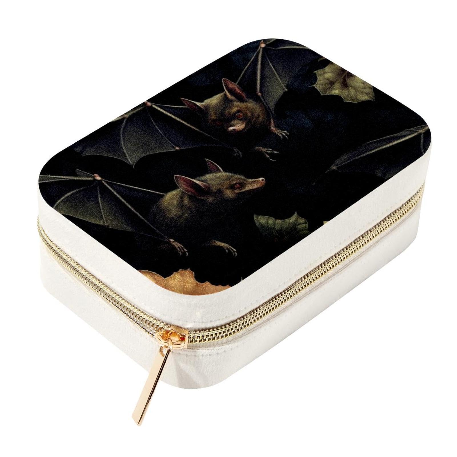 Boîte à bijoux chauve-souris pour femme grand organiseur de voyage portable fille