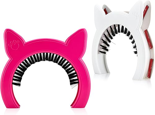 Miniatura 8 de Puerta interior para gatos, puerta de mascotas para gatos, puerta de gato oculta bandeja de arena, puerta para gatos con cepillo, se adapta a gatos