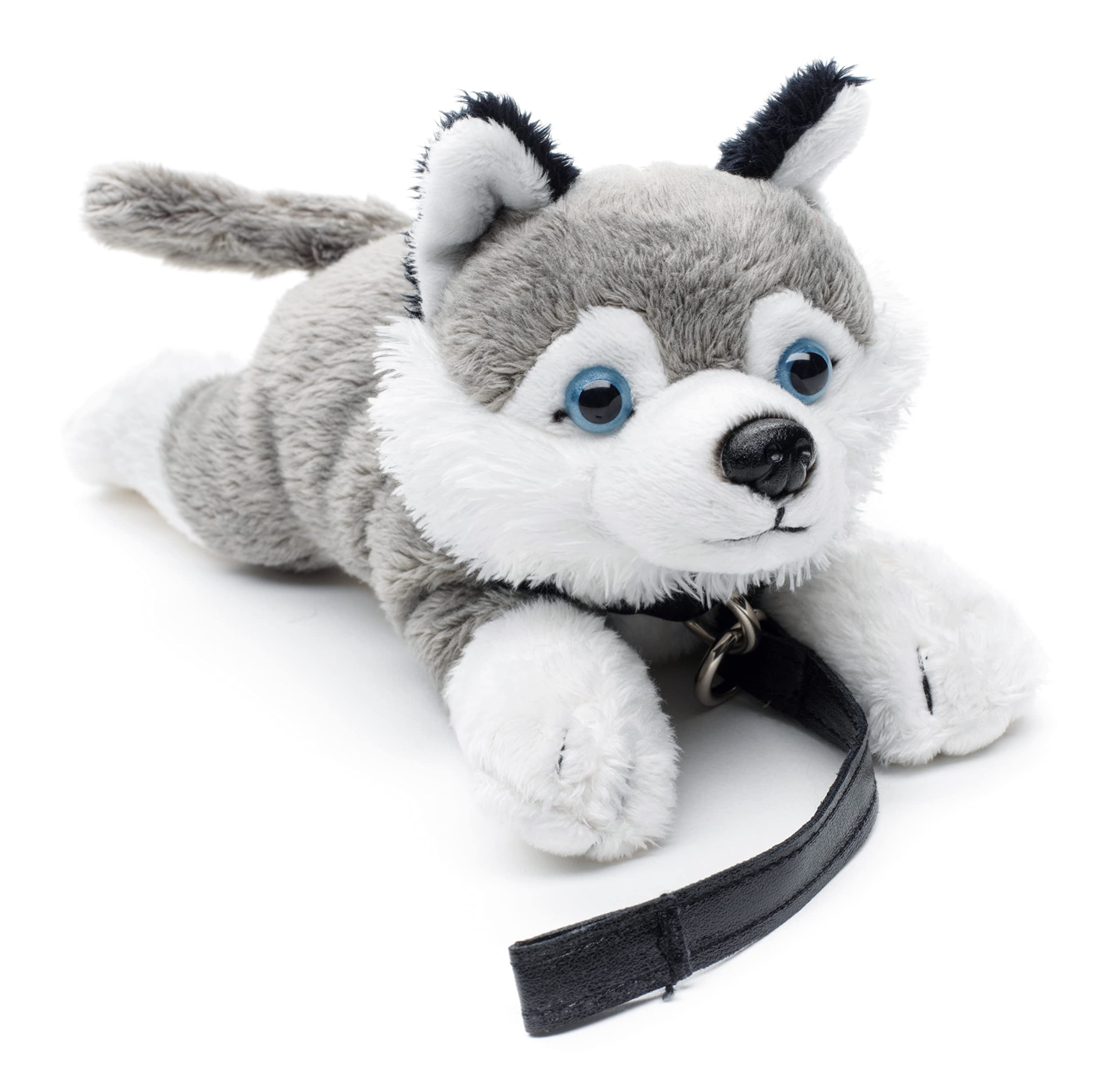Uni-Toys - Husky Plushie (with Leash) - 22 cm (Length) - Plush Dog, Pet - Plush Toy, Cuddly Toy