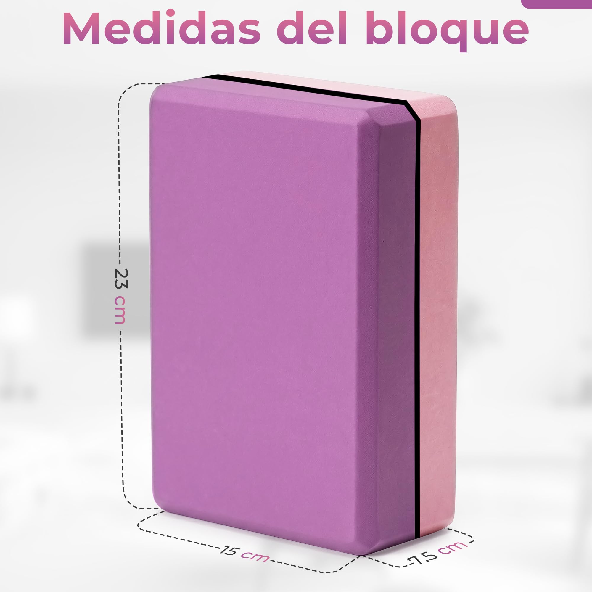 MOLIMILL Bloque Yoga 2 Unidades Espuma EVA + Ebook Ejercicios Yoga con Ladrillo | Ladrillo Yoga Ideal Para Pilates, Yoga, Fitness y Gimnasio - 4