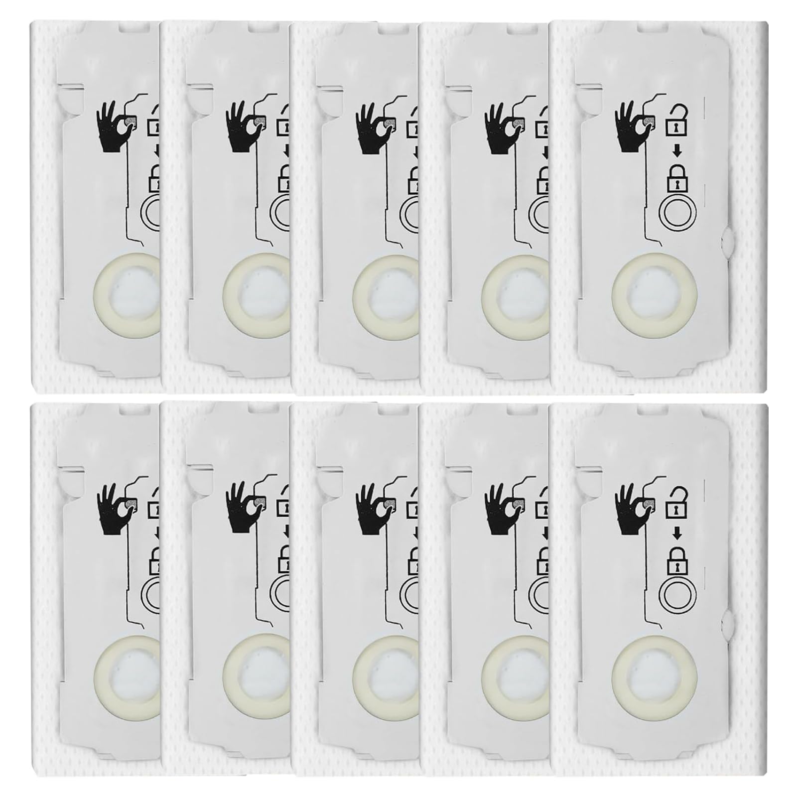 10 Pack 204308 Dust Bags Accessories for Festool CT MINI/MINI I/MIDI/MIDI I Manufactured from 2019 onwards Dust Extractors CTC MINI/MIDI CT 15 Vacuum Cleaner Replacement Parts