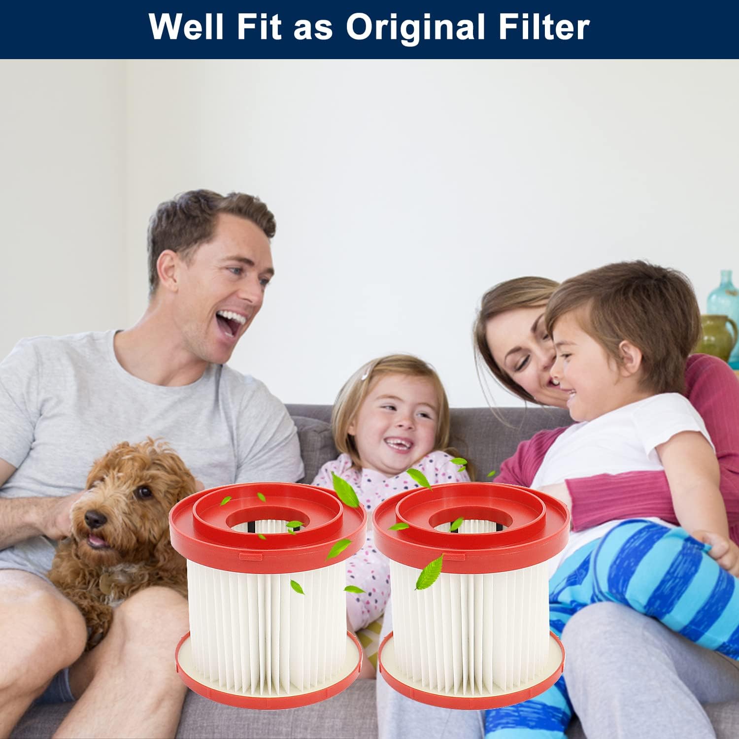 Vacuum Filter 49-90-1900 For Milwaukee, Compatible With Milwaukee Cordless M18 Vacuum 0780-20 0880-20, 4 Pack 49-90-1900 Wet Dry Vacuum Filter