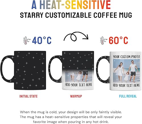 Miniatura 2 de Taza personalizada  Taza de café personalizada con texto, foto y logotipo, taza de café de cerámica de 11 onzas para hombres y mujeres, idea de