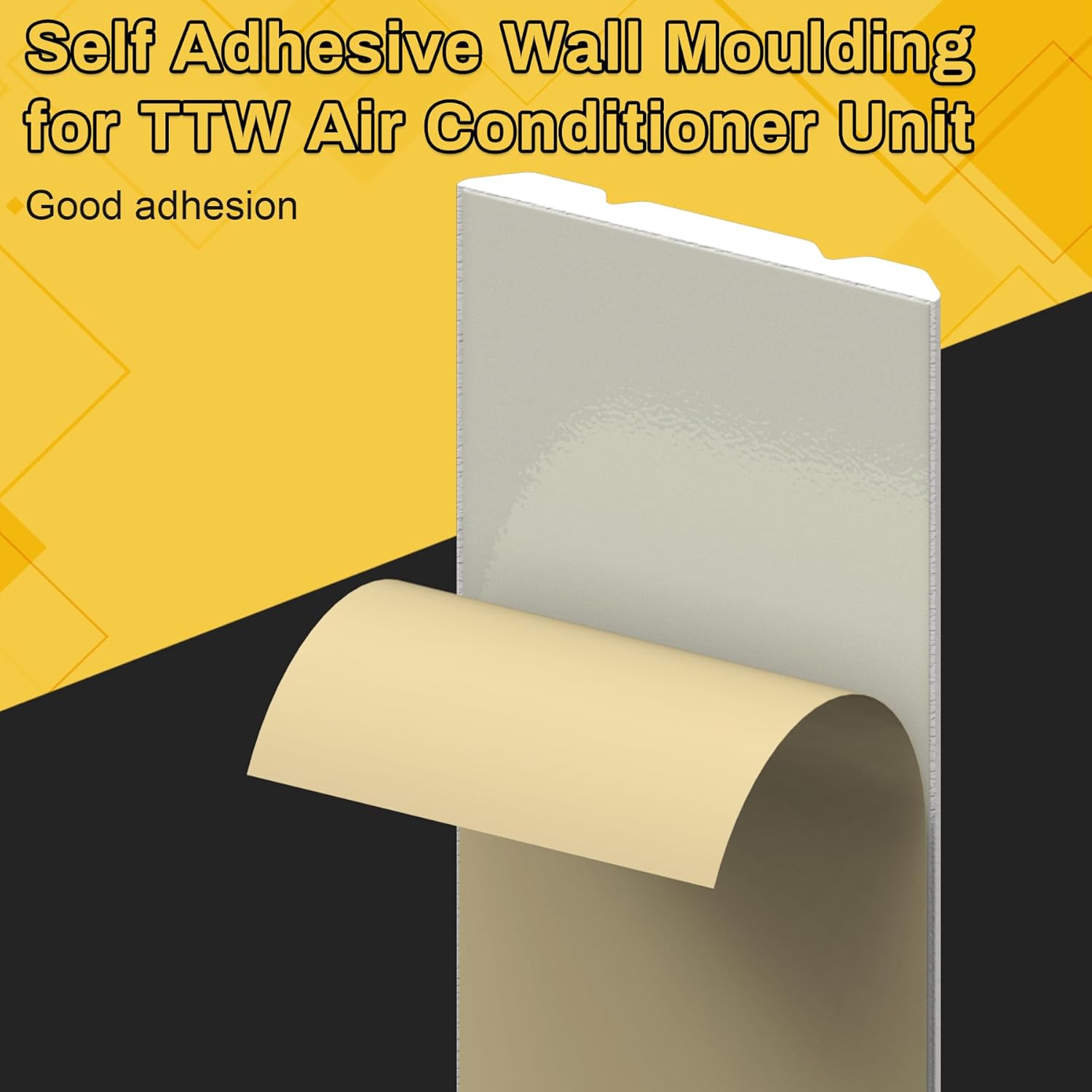 Moulding Trim for Through The Wall Air Conditioner,Self Adhesive Insulation Trim Frame for TTW AC Unit,Flexible Decoration Edge Trim for Sealing Gaps, Keeping Hot Air Out,Foam Material