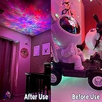 Vista 12 de Proyector de estrellas de astronauta, luz de galaxia, proyector de 360° Space Man Buddy Proyector de cielo LED luz nocturna espacial luz espacial