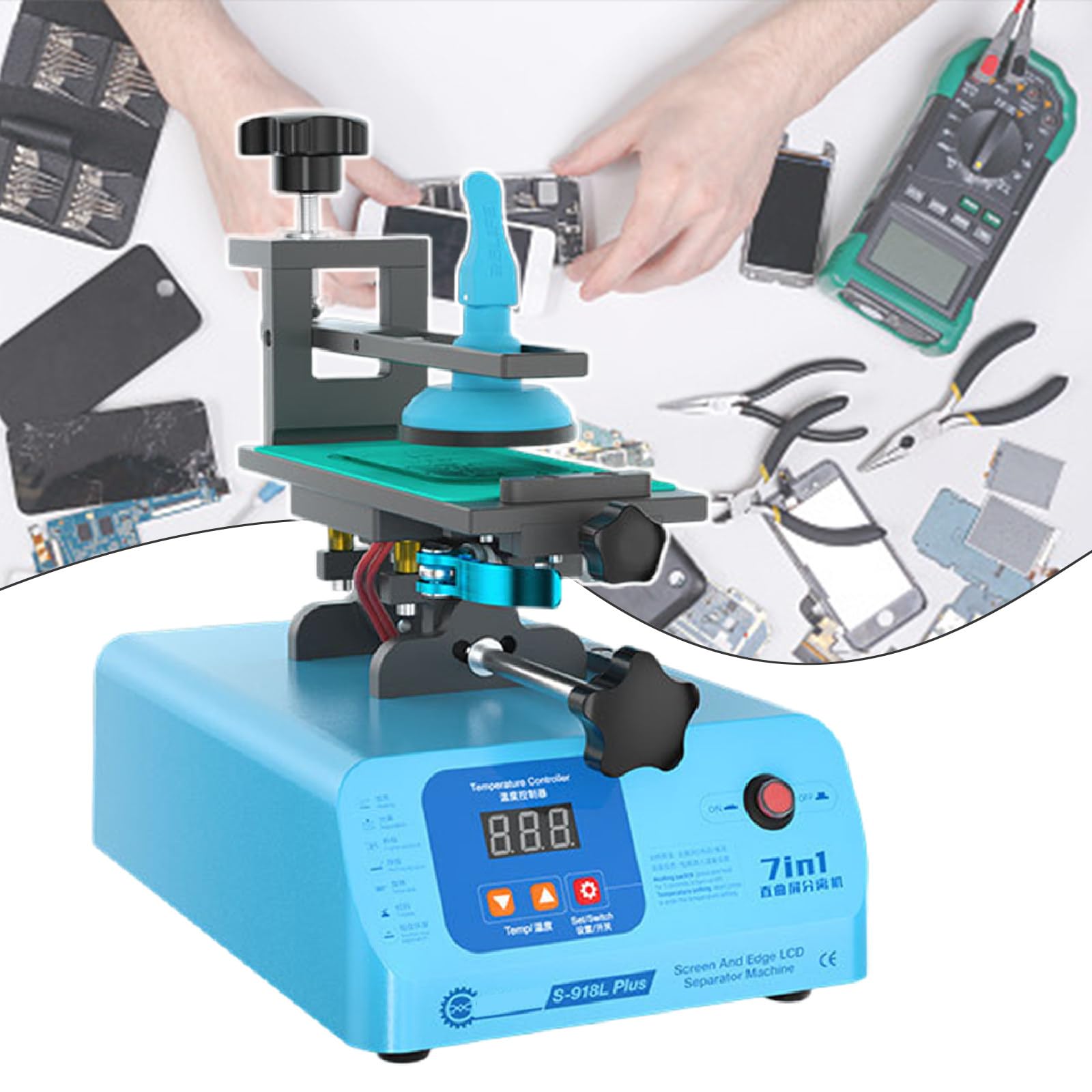 Máquina Separadora de Pantallas LCD, Equipo de Extracción de Pantallas Táctiles para Teléfonos Móviles, Herramienta de Reparación con Placa Calefactora Rápida,220V