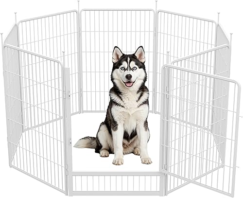 Miniatura 16 de SunsGrove - Cerca para perros, 24 pulgadas de 8 paneles para interiores, corralito para perros pequeños y cachorros, fácil de instalar, cerca