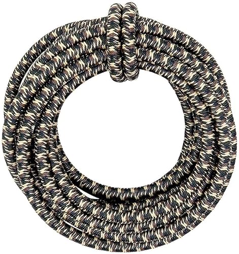 Sgt Knots Marine Grade Shock Cord - 100% Stretch, Dacron Polyester Bungee For Diy Projects, Tie Downs, Elastic Cord, Commercial Uses | 1/4 Inch X 10 Feet, Woodland Camo #TOP1