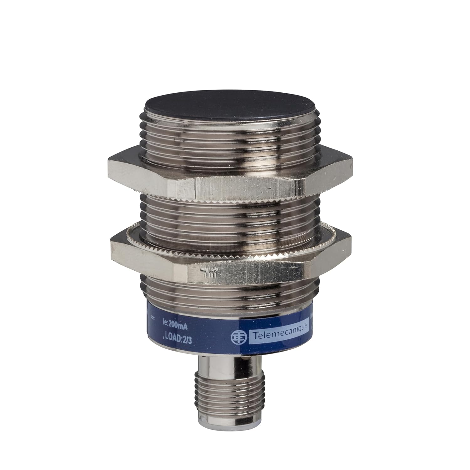 Telemecanique Sensors XS530B1NAM12 Optimum Series Inductive Proximity Sensor, Heavy-Duty, Metal 30-mm Barrel, 2-Wire AC/DC Wiring, PNP Input, NO Output, M12 Micro-Connector
