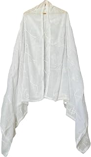 Drape Essence Pure Cotton White Dupatta For Women with Floral Embroidery and Lace Border | Mul Cotton | Women's White Dupa... Price In India