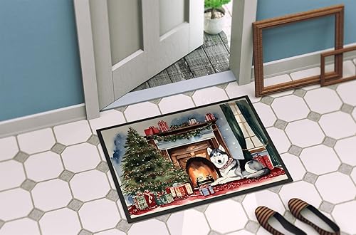 Miniatura 4 de Caroline's Treasures DAC2754MAT Siberian Husky Cozy Christmas Doormat Front Door Mat Indoor Outdoor Rugs for Entryway, Non Slip Washable Low Pile,